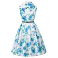 Grace Karin Kids 'Holly' Vintage 50's Dress Retro Vintage Sleeveless Lapel Collar Girls Summer Dress CL009000-6